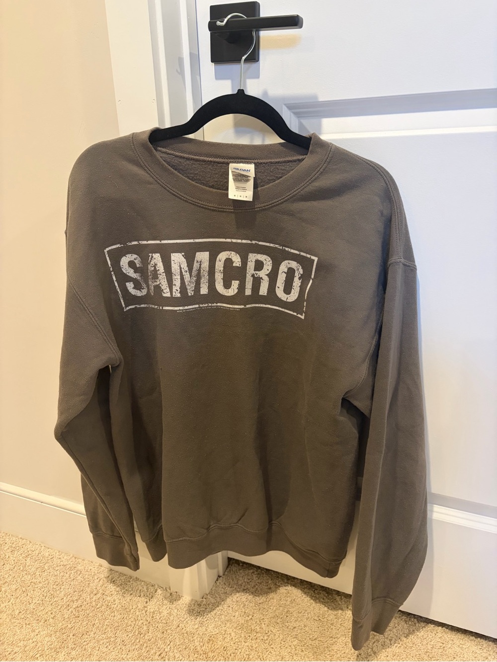 Sons Of Anarchy SAMCRO Gray Crewneck Sweatshirt
